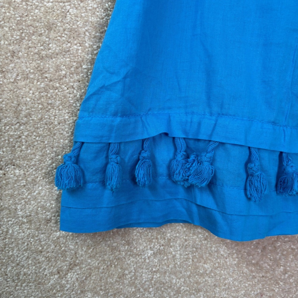 NWT CHICO'S Cotton Voile Top Women's 2 Size 12 Large Blue Boho Summer - Picture 3 of 8